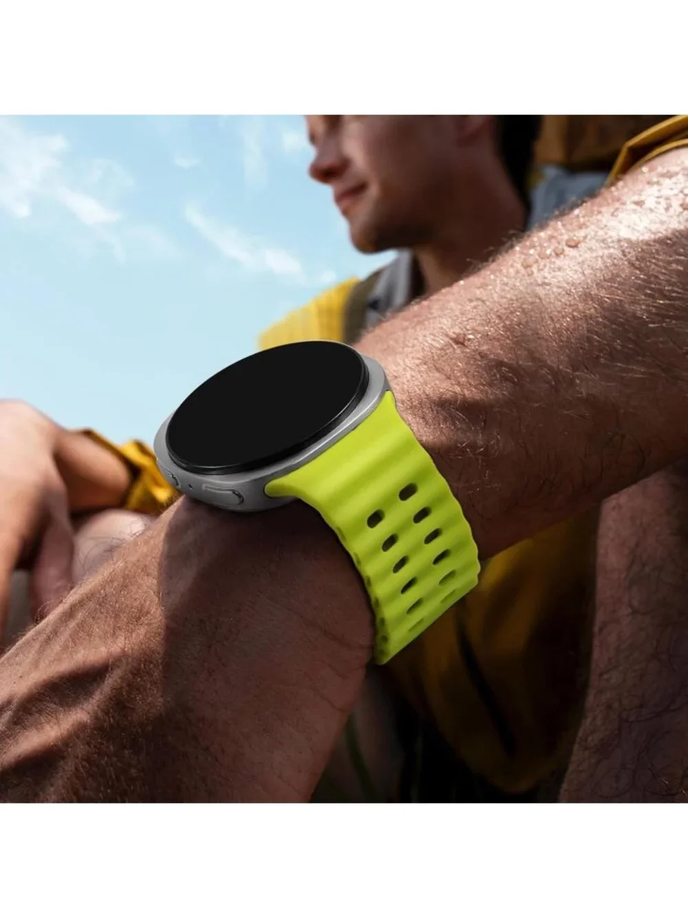 Unisex Lime Green Analog Breathable Marine Replacement Samsung Galaxy Watch